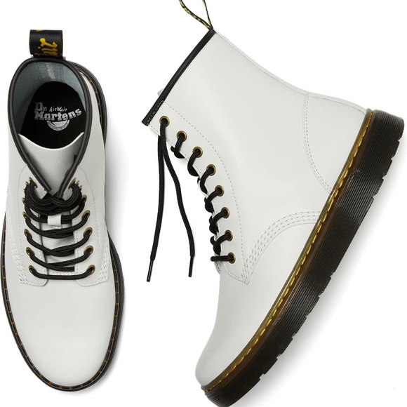 Dr. Martens Shoes Dr Martens Zavala 8eyelet Combat Boot White Size 9 Us Poshmark